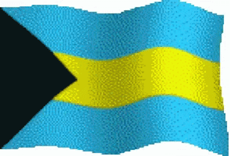 Bahamas Flag Pixel Art Animation GIF