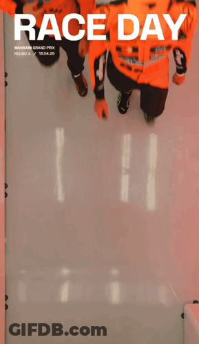 Bahrain Grand Prix Poster With Two People Lying GIF
