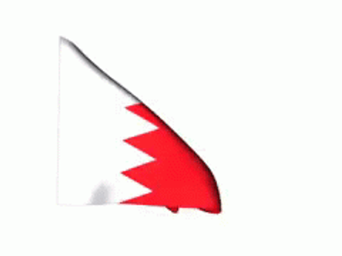Bahrain Red And White Flag GIF