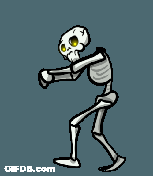 Bailando Dancing Cartoon Skeleton GIF