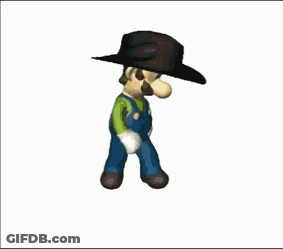 Bailando Dancing Luigi 3D GIF