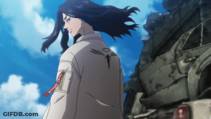Baji Wearing Valhalla Gang Jacket GIF