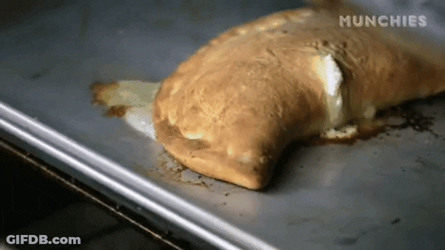 Baked Cheesy Melt On Oven GIF
