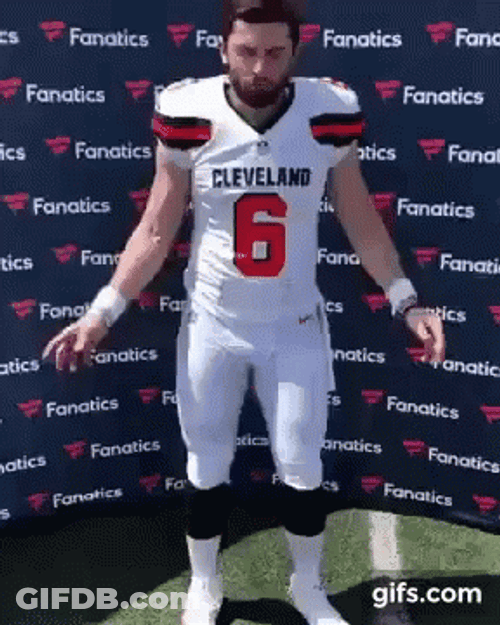 Baker Mayfield Cleveland Football Clap GIF