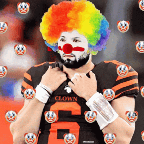 Baker Mayfield Cleveland Football Clown GIF