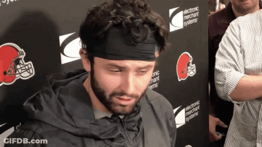 Baker Mayfield Cleveland Football Interview GIF