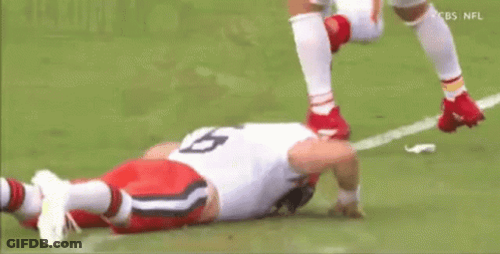 Baker Mayfield Cleveland Football Planking GIF