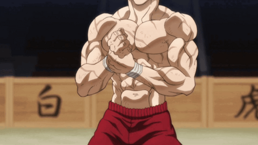 Baki Hanma Muscle Show Off GIF
