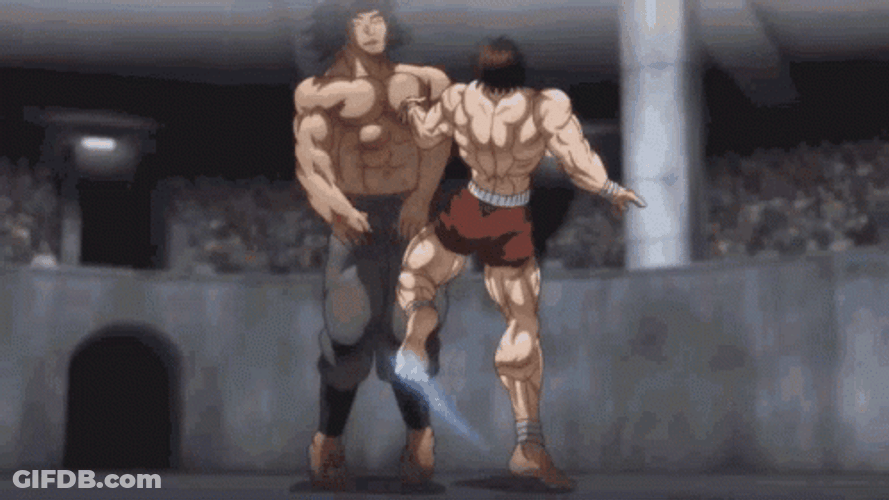 Baki Hanma Power Kick GIF