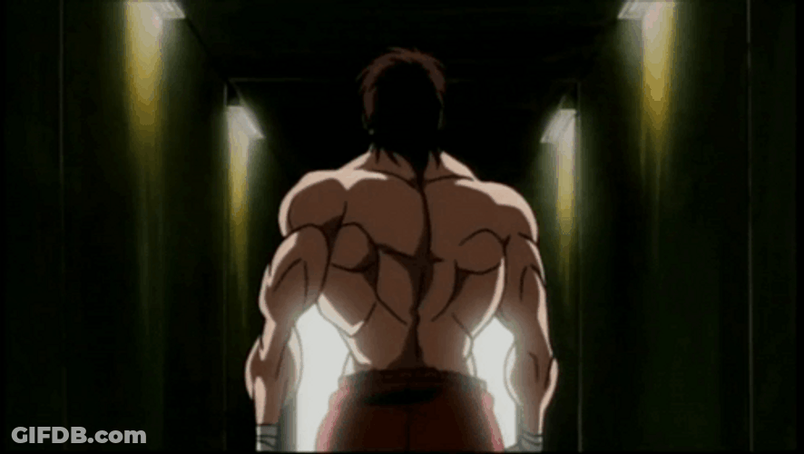 Baki Hanma Walks Out GIF
