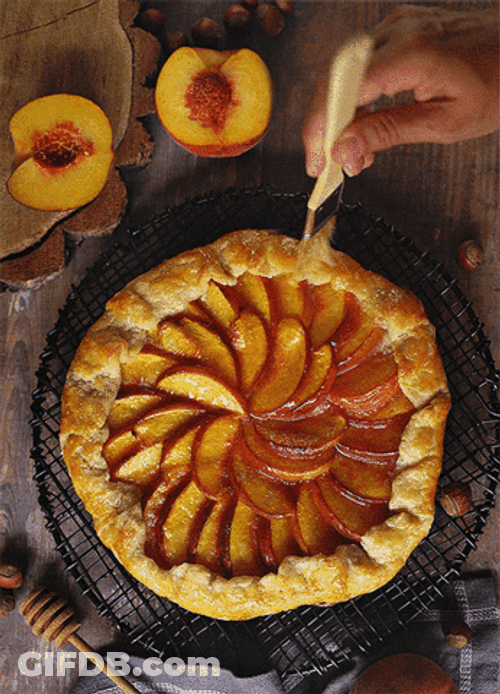 Baking Delicious Peach Pie Loop GIF