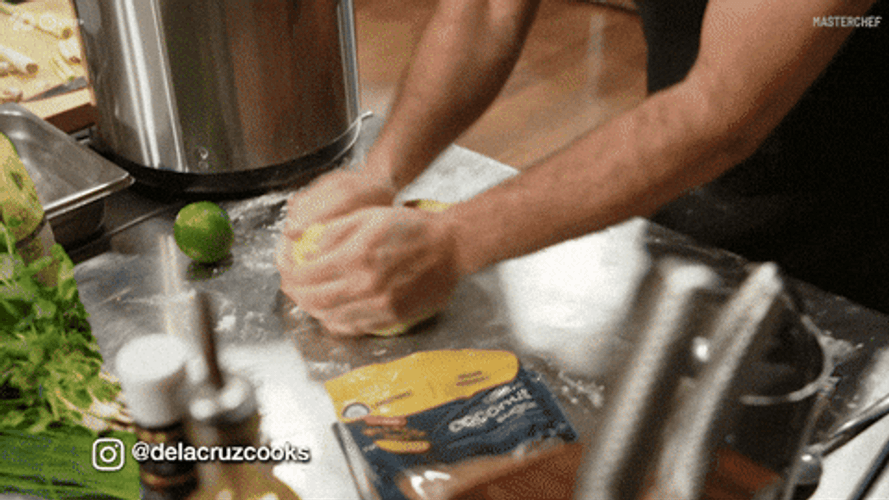 Baking Rolling Dough Gentle Pats To Flatten GIF