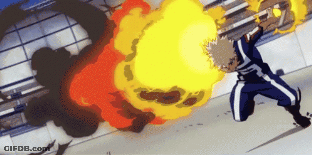 Bakugou Explosion Kick GIF