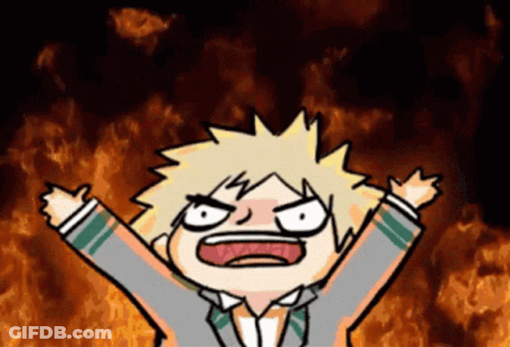 Bakugou Fire Meme GIF