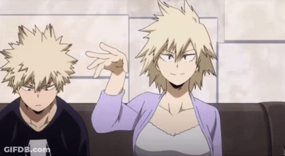 Bakugou Slapped By Mitsuki GIF