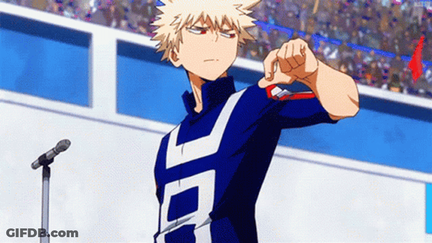 Bakugou Thumbs Down GIF