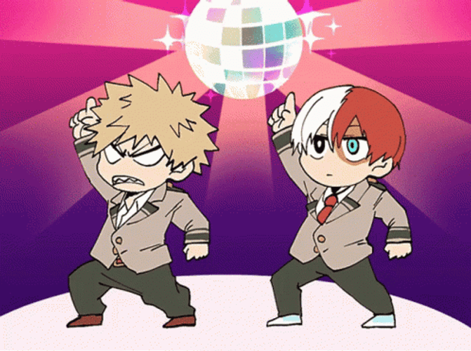 Bakugou & Todoroki Dancing GIF
