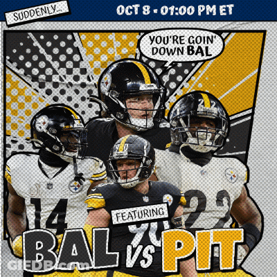 Bal Vs Pit Poster Featuring Pittsburgh Steelers GIF