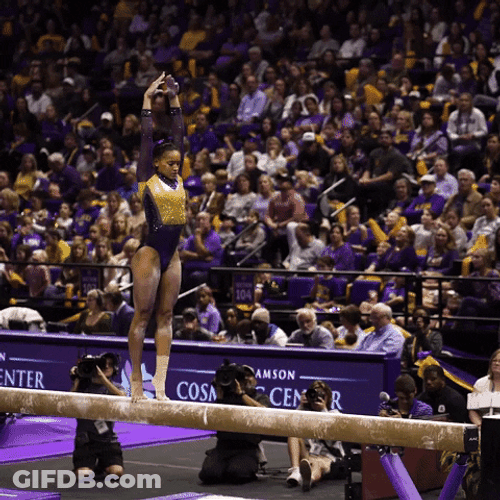 Balance Beam Gymnastics Elena Arenas GIF