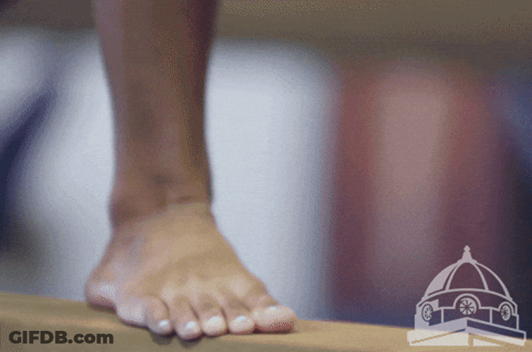 Balance Beam Gymnastics Pointing Toes GIF