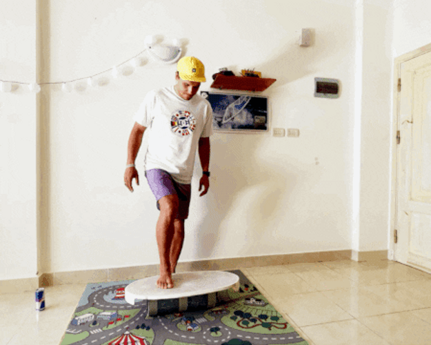 Balance Beam Paddle Board Rolling GIF