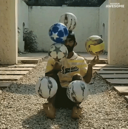 Balance Spinning Soccer Ball GIF