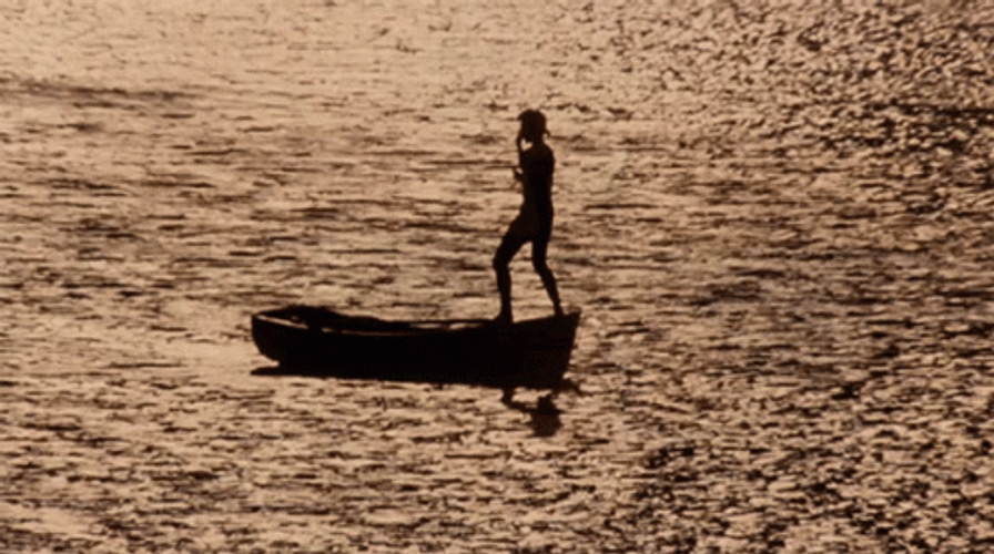Balances On Boat Daniel Larusso GIF