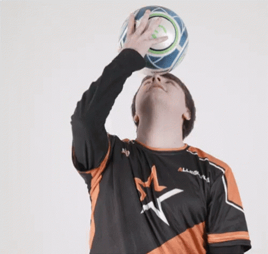 Balancing One Soccer Ball GIF