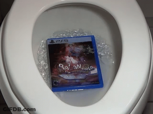 Balancing World PS5 Game In Toilet GIF
