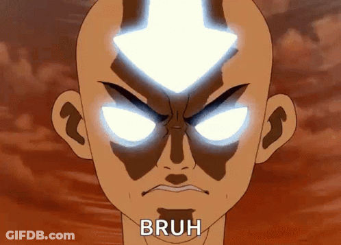 Bald Avatar Glowing Eyes Saying Bruh GIF
