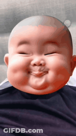 Bald Baby Big Smile GIF
