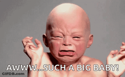 Bald Baby Crying Awww Such A Big Baby GIF