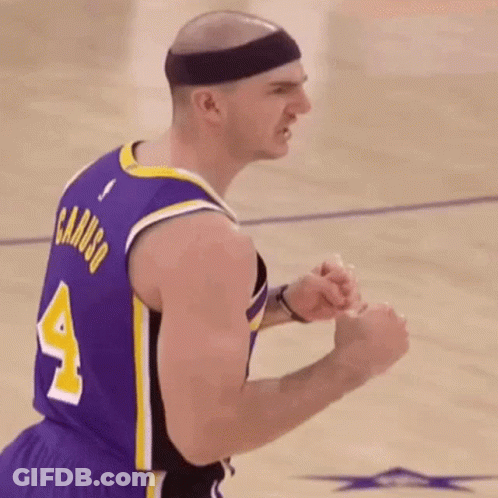 Bald Basketball Player In Purple Jersey And Headband GIF