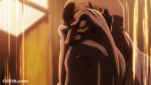 Bald Bearded Man Covering Eyes GIF
