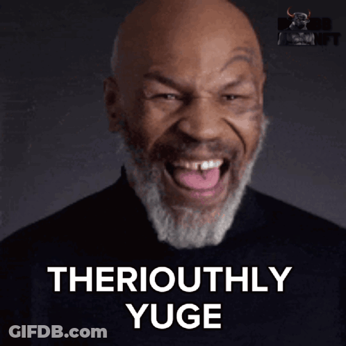 Bald Bearded Man Funny Face Saying Theriouthly Yuge GIF