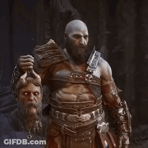 Bald Bearded Man Holding Head GIF