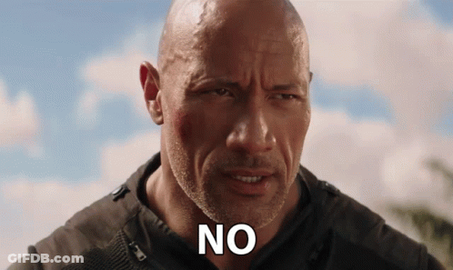 Bald Bearded Man Saying No GIF