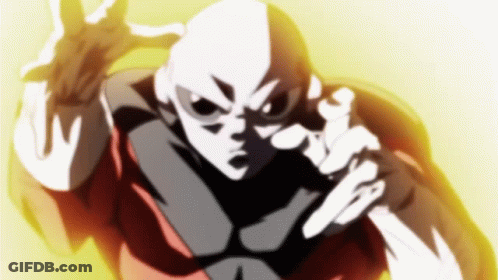 Bald Cartoon Character In Red And Black Pointing At Camera GIF