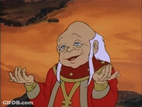 Bald Cartoon Character Smiling With Hands Outstretched GIF