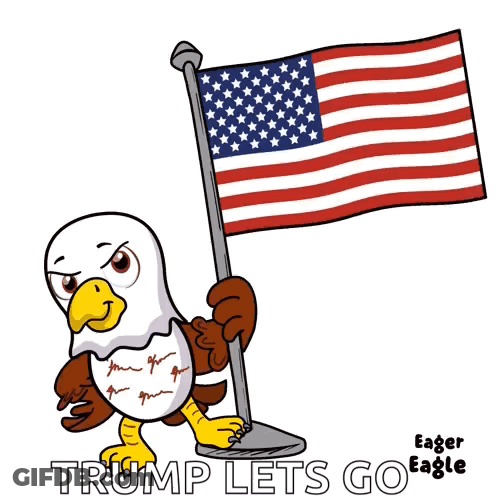 Bald Eagle Holding Pile Of Money GIF