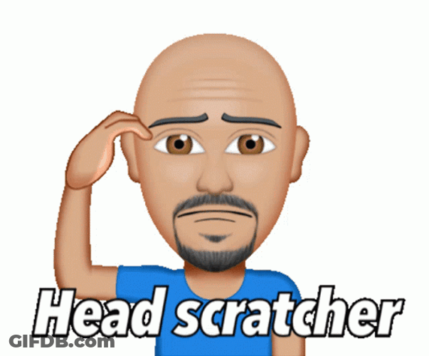 Bald Emoji Man Head Scratch GIF