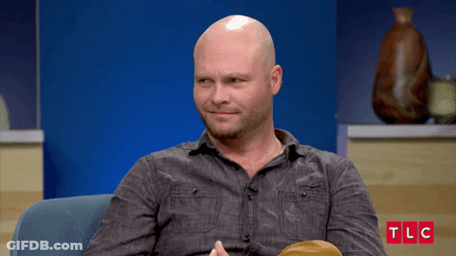 Bald Guy Funny Winky Face GIF