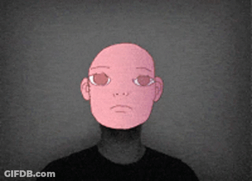 Bald Head With Pink Face GIF