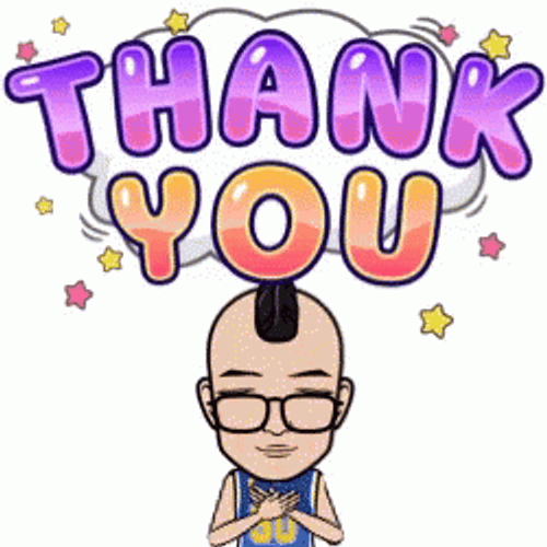 Bald Man Animated Thank You GIF