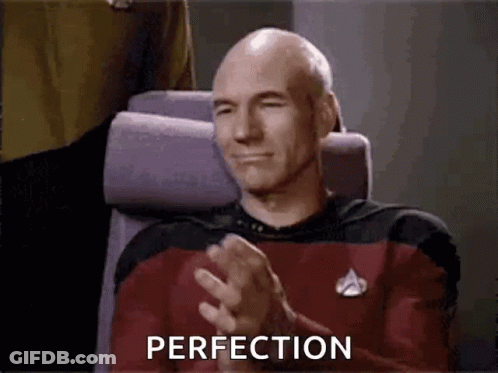 Bald Man Clapping In Front Of Perfection Screen GIF