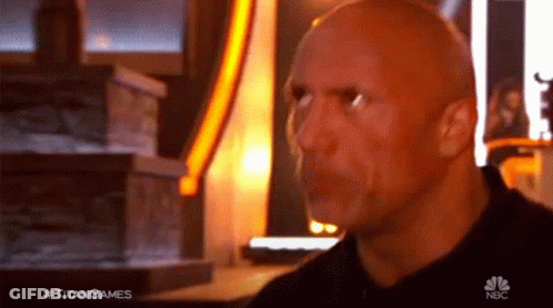 Bald Man Close Up With NBC Logo GIF