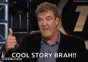 Bald Man Covering Mouth, Man With Microphone GIF