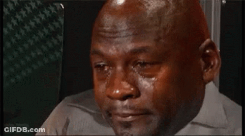 Bald Man Crying In White Shirt GIF