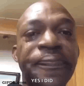 Bald Man Crying With Tear GIF