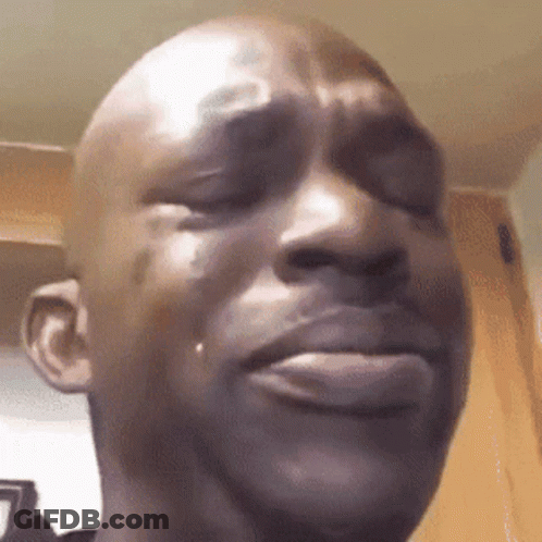 Bald Man Crying With Tear GIF
